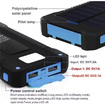 20000mAh Solar Energy Mobile Phone Power BankSPB01